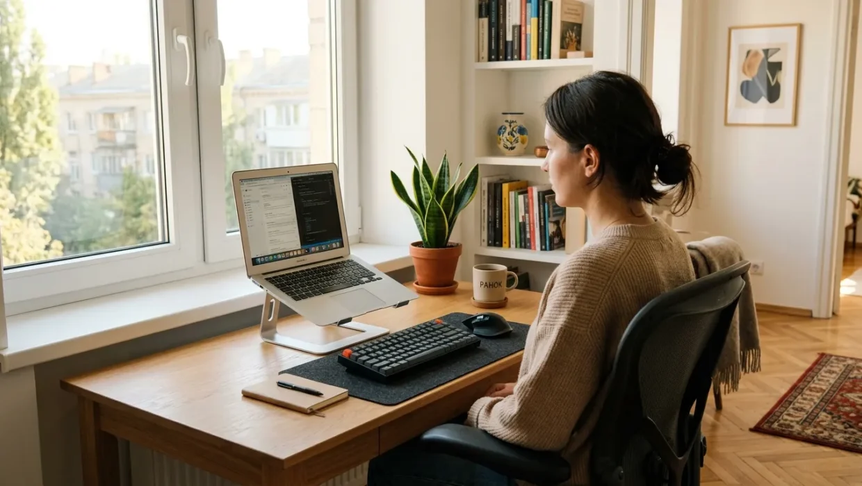 Як облаштувати робоче місце вдома: ергономіка, техніка і організація простору