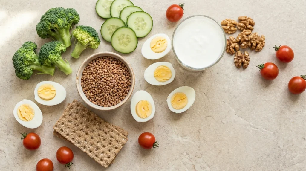 Продукти з низькою калорійністю що добре насичують — овочі, яйця, гречка, кефір