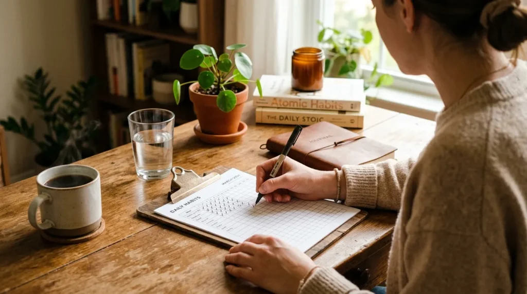 Паперовий трекер звичок для відстеження тренувань