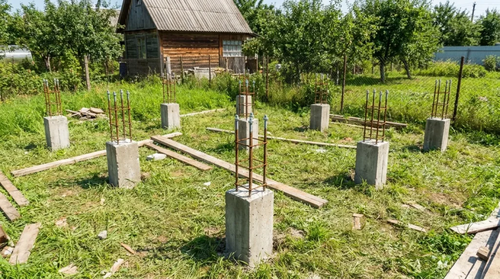 стовпчастий фундамент для дачної альтанки своїми руками покроково
