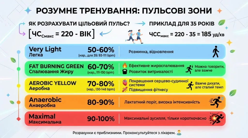 зона жироспалювання пульс для схуднення велотренажер