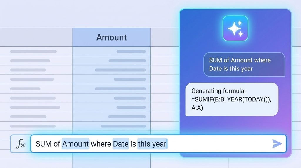 ШІ-асистент Gemini генерує формулу в Google Таблицях